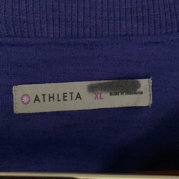 EUC Athleta Electric Blue Purple Space Dye Fit Flare Sweatshirt Skater Dress - Picture 3 of 7